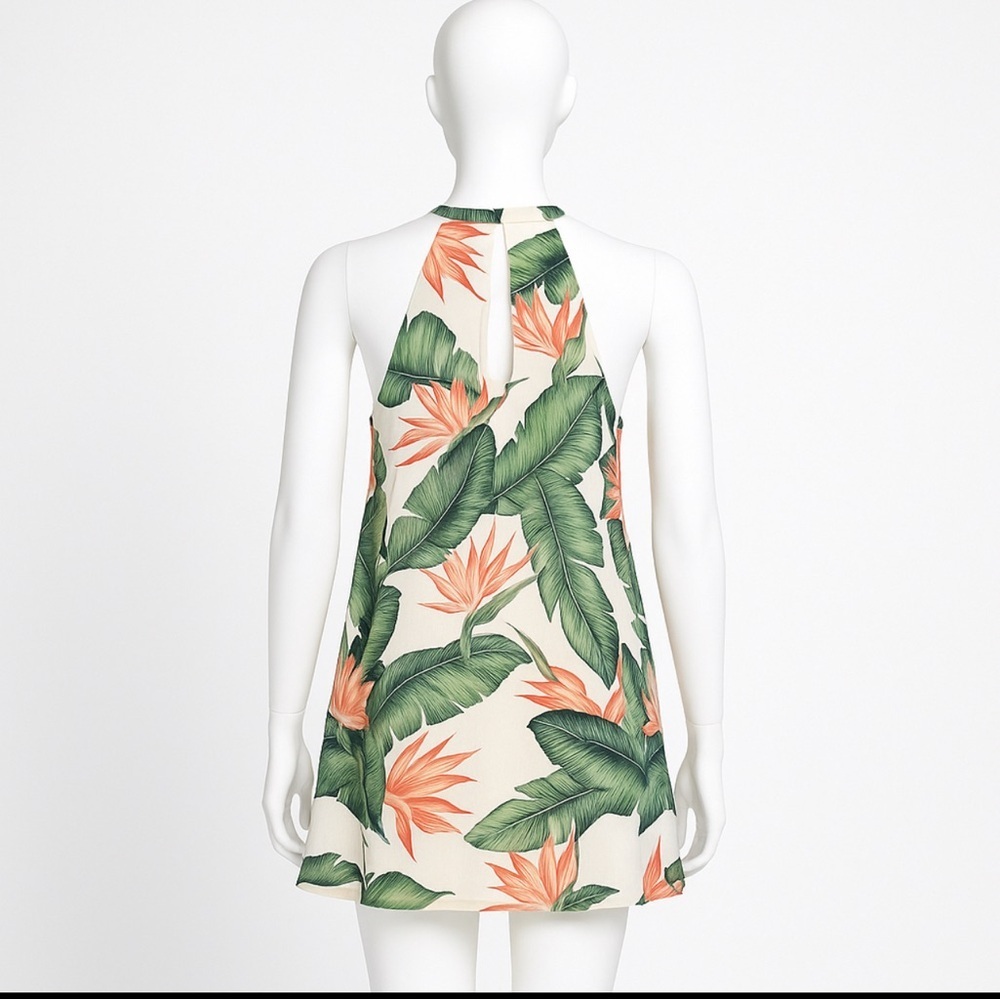 Show Me Your Mumu Women’s Medium Tropical Print Mini Dress Floral Green … - Picture 2 of 5
